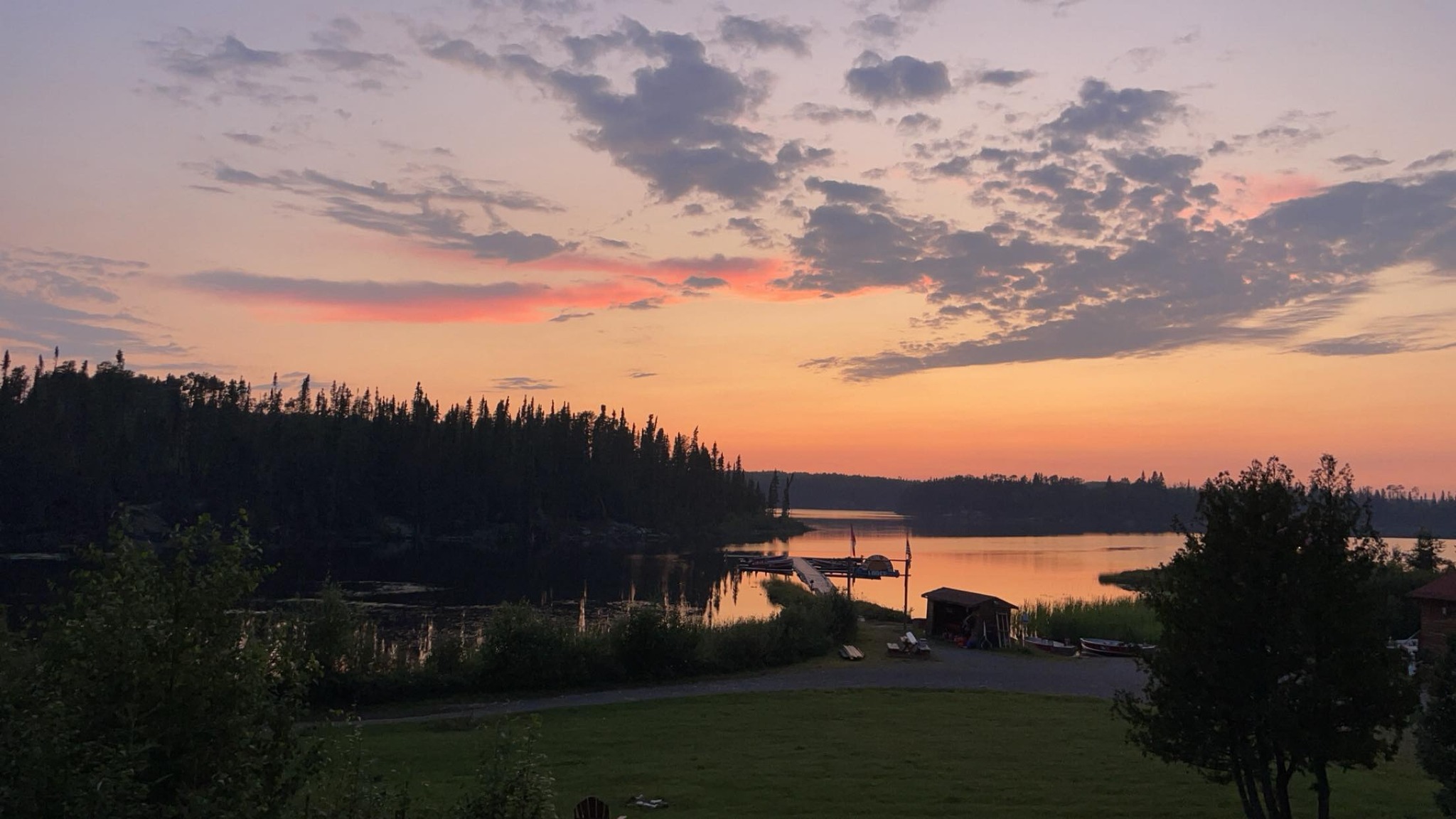 Sunset over the Woman River Chain